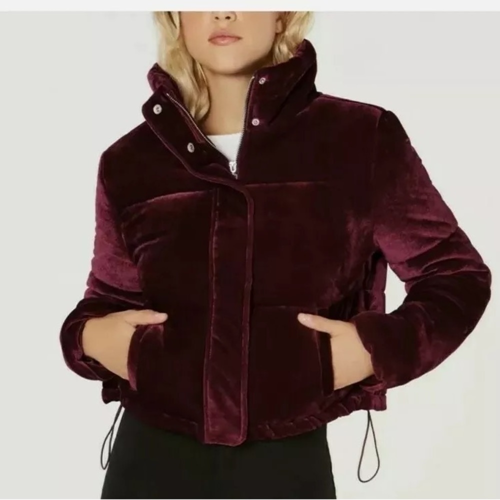 Jou Jou Cropped Velvet Jacket Size Large